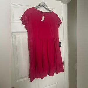 NWT Express ruffle babydoll dress sz l